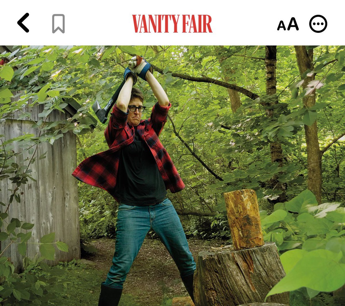 huthml's tweet photo. Oh come on @maddow! #ButchThirstTrap? This is beneath you. BRB gotta go change my screensaver. #Maddow #MissingMaddow #AnnieLeibovitz https://t.co/bzd1Vnq6sN