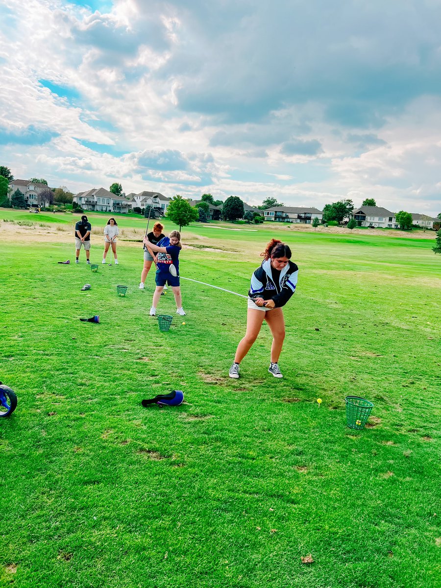 BEastGirlsGolf's tweet photo. Getting some work done on the golf course today!  Excited for the new crew of golfers this season! #BeastGolf #OnsSwingAtATime https://t.co/JmLMfJEw9N
