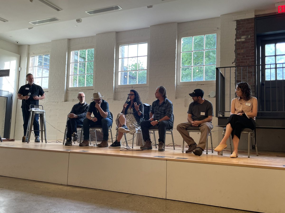 dordotson's tweet photo. “I want people to think about rural America not just as one specific thing. How do we make sure our stories our told in a way that doesn’t fit into a box?  @laceyschwartz on community-based creating in the Hudson Valley, also shouting out @MontclairFilm &amp; @indiememphis https://t.co/jpA2IrLVjx