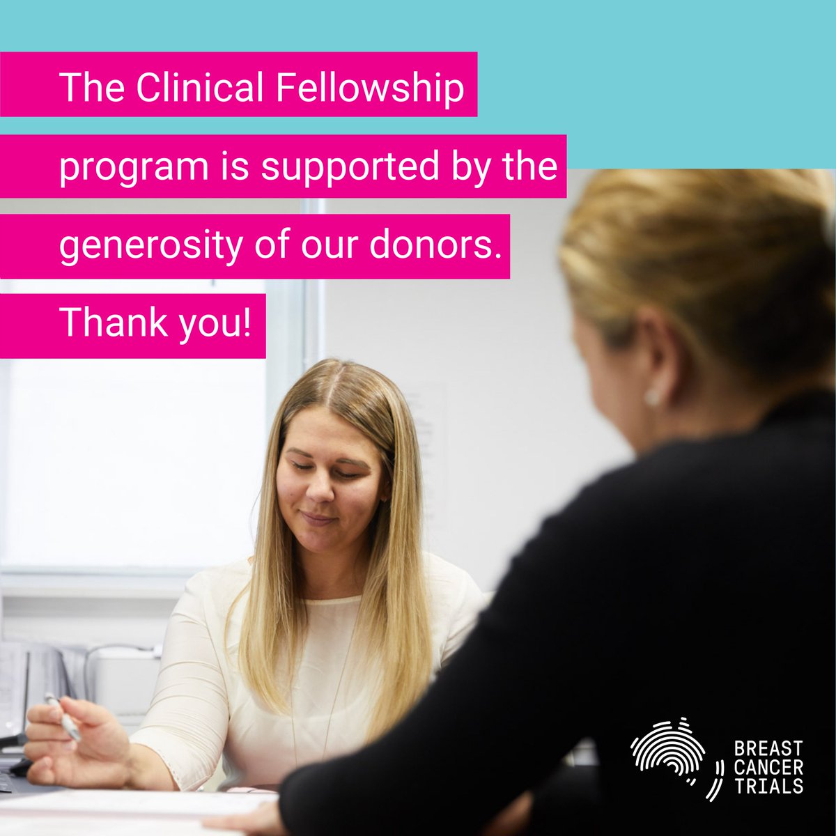 Applications for BCT’s Fellowship Program close 9am Monday 22 August. Fellowships are aimed at early career researchers with qualifications in the disciplines of medical oncology, pathology, psychology, radiation oncology, radiology or surgery. breastcancertrials.org.au/research/clini…