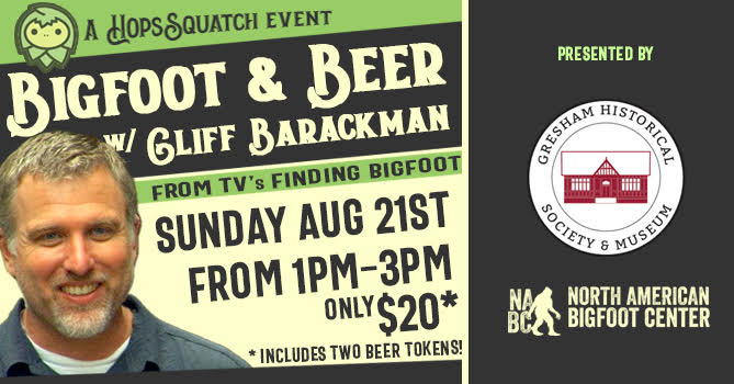 CliffBarackman's tweet photo. The event, #HopSquatch has been rebooted for a fund raiser to benefit the #Gresham Historical Society! This Sunday!
Buy Tickets here: https://t.co/Dqtjg6X75O
Event Details at: https://t.co/g2SPe8kA0N https://t.co/E442ibZ7FD