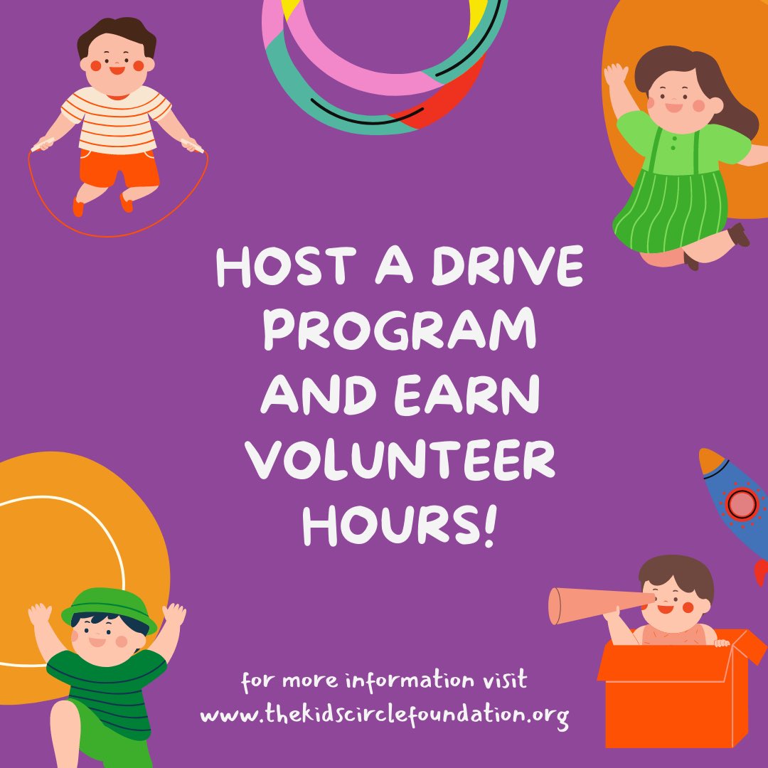 Are you looking to earn volunteer hours? ✨

We welcome you to join the Host a Drive program at <a href="/TheKidsCircleF1/">The Kids Circle Foundation</a> 🚔

Visit thekidscirclefoundation.org to register 🔗

#volunteer