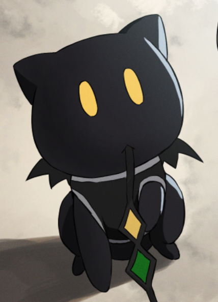 #黒猫感謝の日 
一時だけカズマの家猫だったちょむすけ。今はまた野良。めぐみんが飼ってない設定にしたのは貧乏だから。 