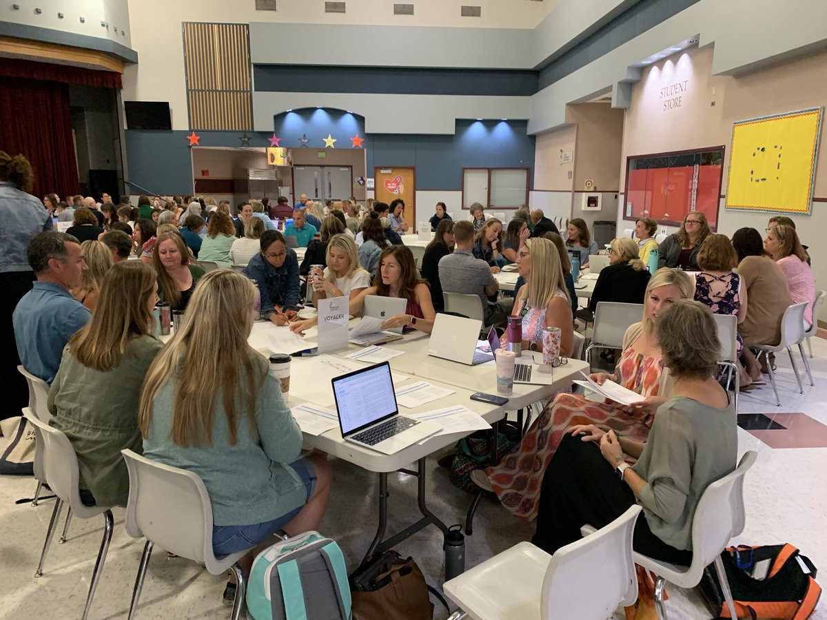 GhVoyager's tweet photo. While our kindergartners played, our building leadership team got busy planning for the year. It is such an honor to work with such dedicated people. Bring the new year… We are ready! @psd401 https://t.co/Jk3QOfP5nI