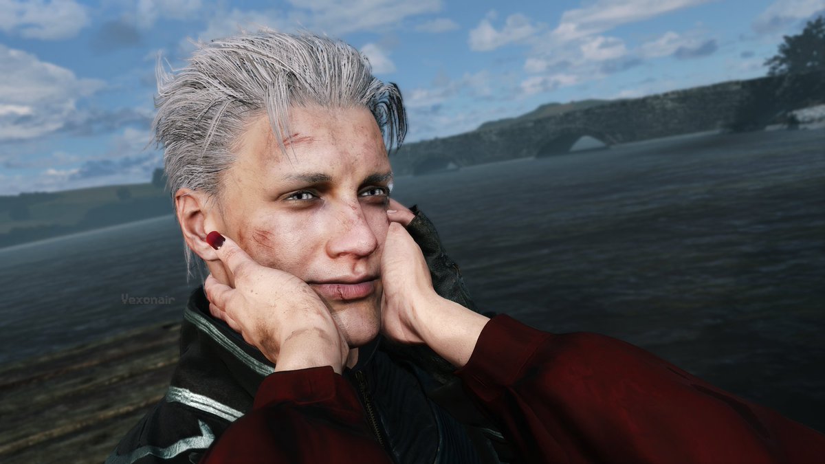 Vexonair's tweet photo. Affection. 

#DMC5 #DevilMayCry5 #Capcom #Portrait #Vergil https://t.co/myP8uzzRu1