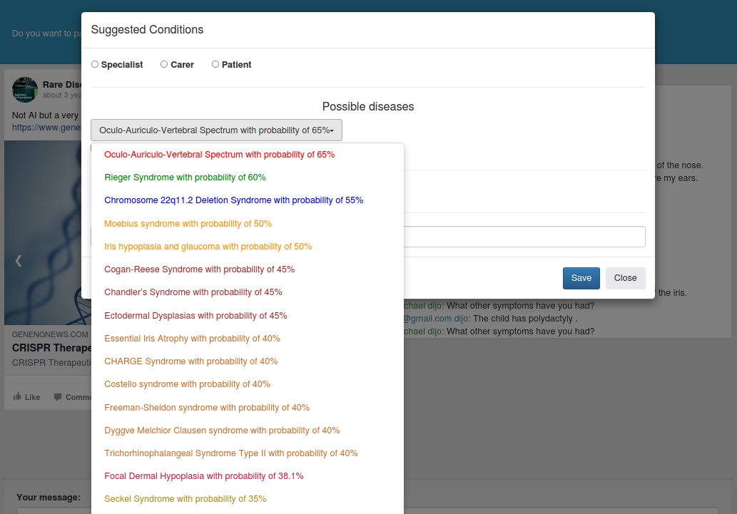 Extremely hard to diagnose but validating our #virtualassistant for #raredisease using only symptoms… we tested for #focaldermalhupoplasia and got a suggestion to look at some other conditions also, are those reasonable guesses? Tutorial: tinyurl.com/mtwu7a25

#GoltzSyndrome