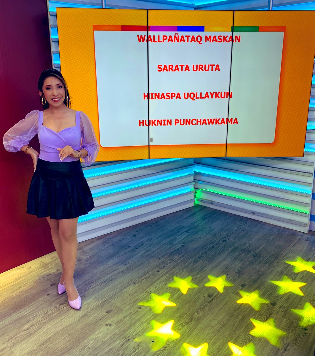 ¡Suyachkaykikuñam! 💃🏻
Preparando el #Karaoke para más tarde. A ver si alguien se anima a traducirlo. 
Continuamos con la tercera semana de #Warmakuna #Atipanakuy donde estamos aprendiendo #Quechua junto a niños talentosos 🏠 
<a href="/tvperupe/">TVPerú</a> #PukllaspaYachay