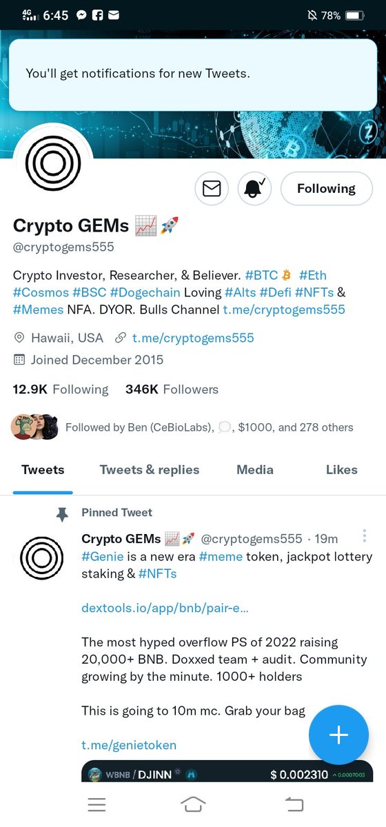 HoneyFe20's tweet photo. @Bang_Garr @cryptogems555 https://t.co/VuTlmcWsmV