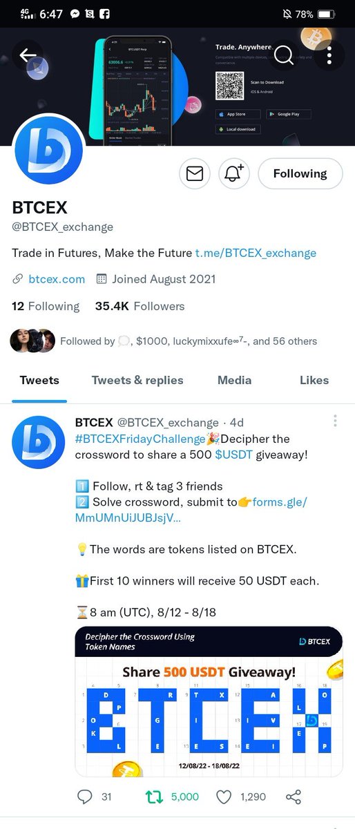 HoneyFe20's tweet photo. @bricepromos @BTCEX_exchange https://t.co/Zg5SrnQqVm