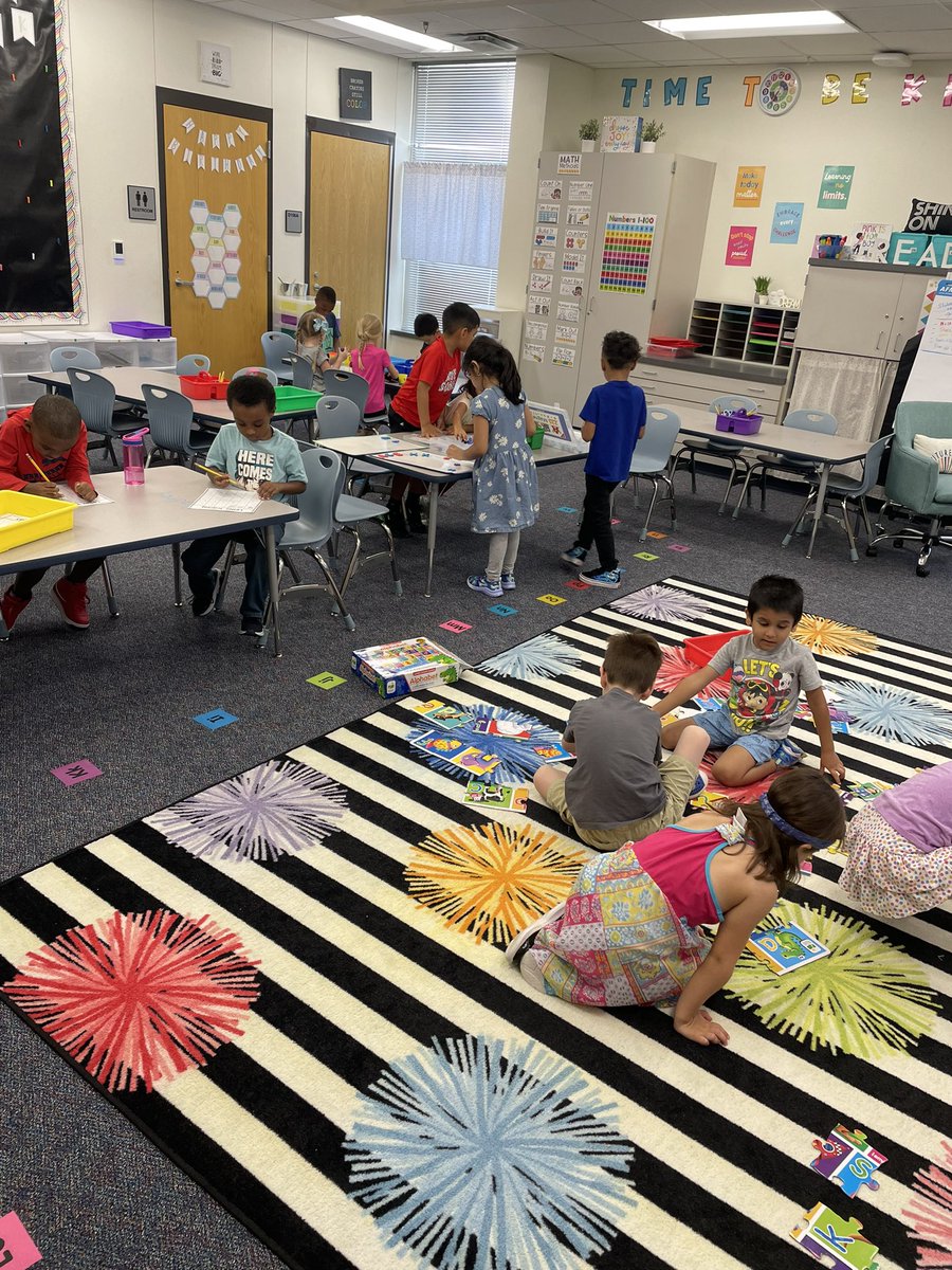 Kindergarten students did a great job working in ELAR stations today. Library, writing, building letters, ABC arch, and matching capital with lower case letters. #wearemcneil #Kindergarten