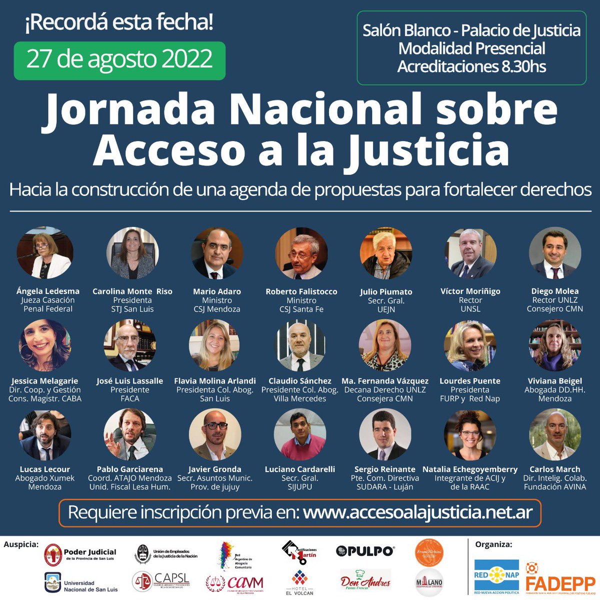 Esta jornada la organizamos para fortalecer derechos y el acceso a la justicia de los sectores vulnerabilizados! Los invito a participar⚖️‼️