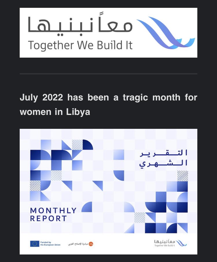 TWBI_org's tweet photo. TWBI Monthly Updates are back on! If you are interested in being part of our online community and being up to date with the latest news on Libya, please email info@togetherwebuildit.org to be added to our list. ✅📆📰 https://t.co/j1PFIlYUNh