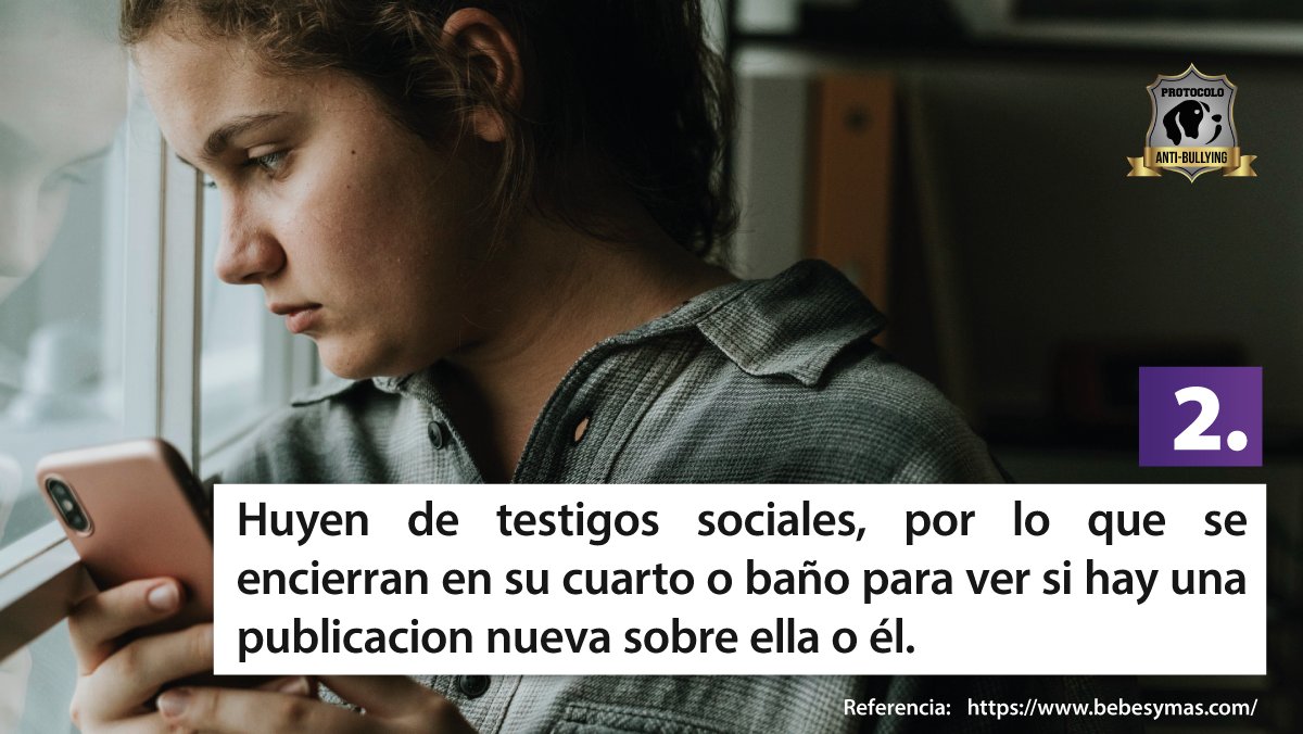 P_Bullying's tweet photo. El acoso escolar se sigue dando a través de las nuevas tecnologías, aquí te damos señales para detectarlo.

¿Qué te gustaría saber de él? 

#CiberAcoso #Bullying #RedesSociales #socialmedia https://t.co/AIy8oppaet