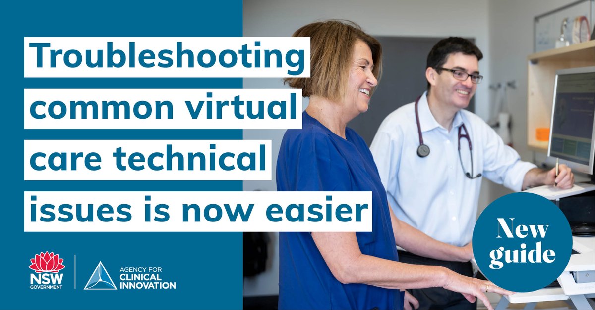 A new #VirtualCare troubleshooting guide will help your patients with common issues like: 📶 being plugged in, charged and connected to Wi-Fi 💻 which browser is best 🔄 how to refresh or clear your cache. Share with your patients today: aci.health.nsw.gov.au/__data/assets/…