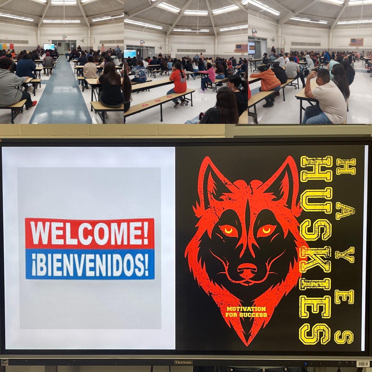 hayes_aps's tweet photo. Starting the year off strong with grade level Expectations Assemblies! #setthetone #huskies #motivatedforsuccess @APSLZ1 @Sheri_zone1 https://t.co/F4AIeAF751