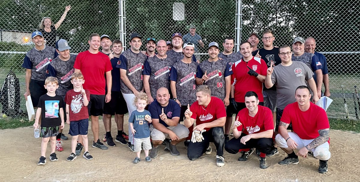 WhippanyFire's tweet photo. After such an outstanding softball game on Friday night, our team was invited down to take on the Somerset Patriots! Okay, maybe not exactly, though we certainly had a great time this weekend! https://t.co/zrZV0z2tko