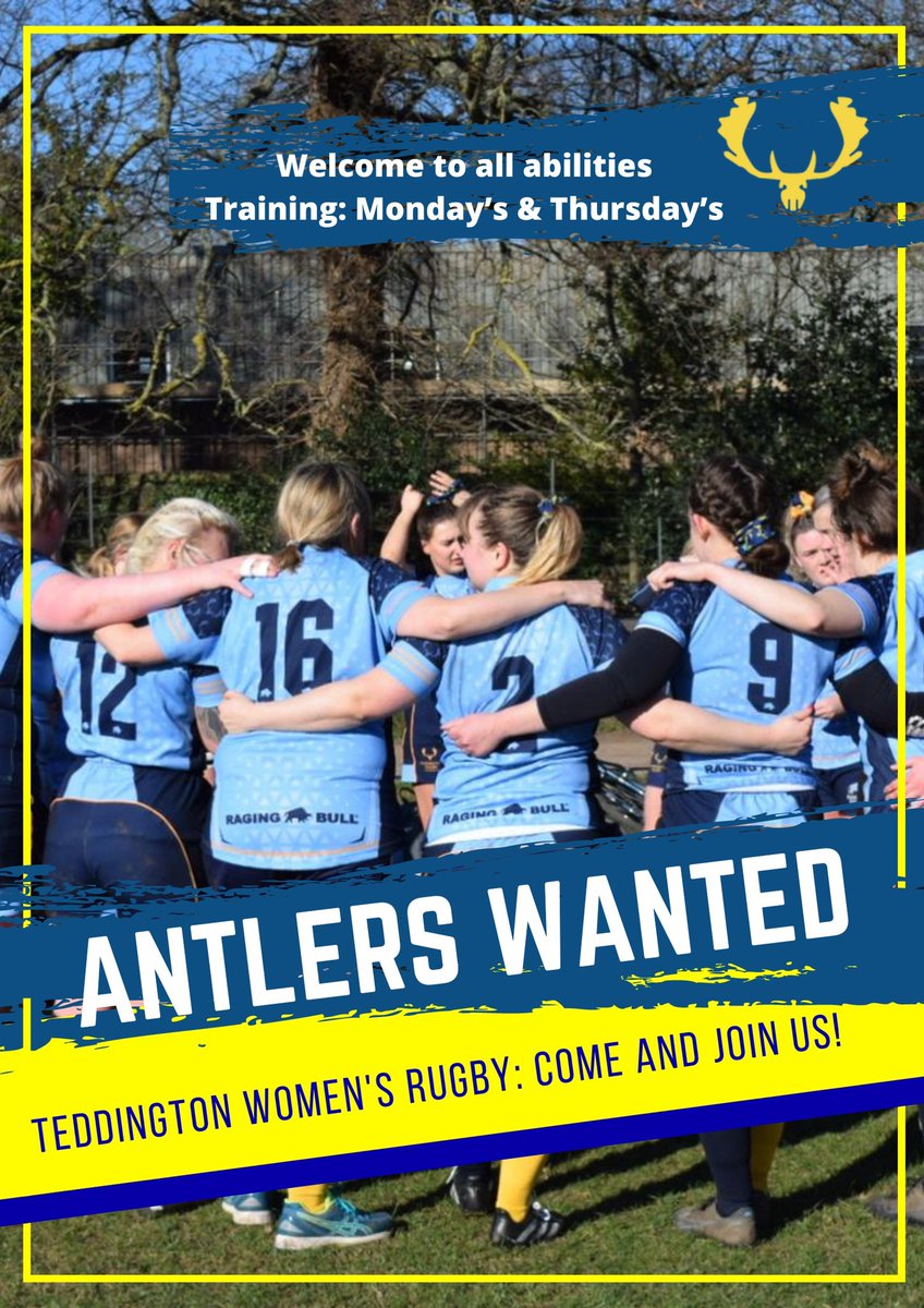 NewtonRosie543's tweet photo. My rugby team are recruiting for the new season! If you are looking to pick up an old sport, start a new one or just make a group of great friends then get down to training and join us for what we hope to be a great season!  @teddingtonrfc @allwomensrugby #rugby #thisgirlcan #rfu https://t.co/ZtvU7ciJnm