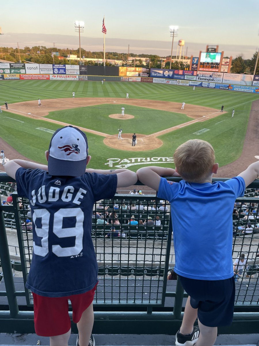 WhippanyFire's tweet photo. After such an outstanding softball game on Friday night, our team was invited down to take on the Somerset Patriots! Okay, maybe not exactly, though we certainly had a great time this weekend! https://t.co/zrZV0z2tko