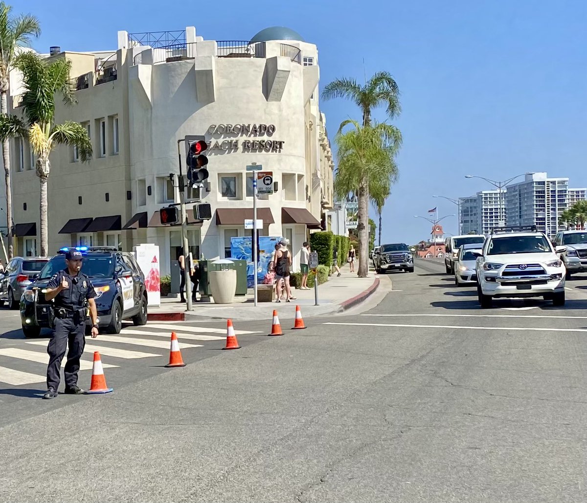 Firefighters are investigating smoke from an electrical box in the alley near Orange Ave. and Adella. Businesses in the immediate area were evacuated out of precaution. Please avoid the area.