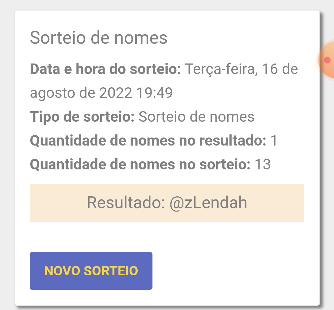 ⚠️ Que rufem os tambores!! 🥁

A ganhador(a) do sorteio de aniversário do Leedo foi: @zLendah 

Meus parabéns 🥳🎉

Estaremos esperando seu contato pela DM 😉

✨ Obrigada a todos que participaram e não desistam, poderemos ter mais sorteios em breve 😉😘