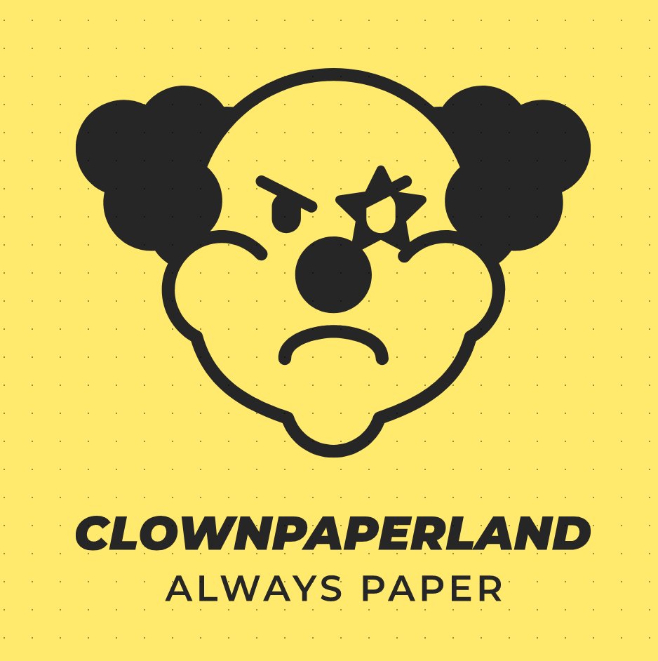 I am proud to have created a dao, I will give my all for you and grow together, one year after the beginning, a new journey begins 🦾

🤡 CLOWN PAPERLAND 🤡