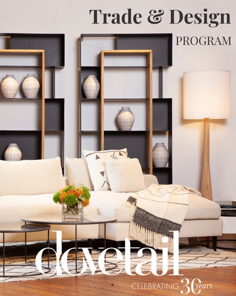 Exclusive Trade &amp; Design Program! Featuring four distinct price tiers, no minimum order required, excellent freight rates, insider access to showroom events, and much more! Contact us at registration@dovetail.info for more information.

#dovetailfurniture #creatinghome