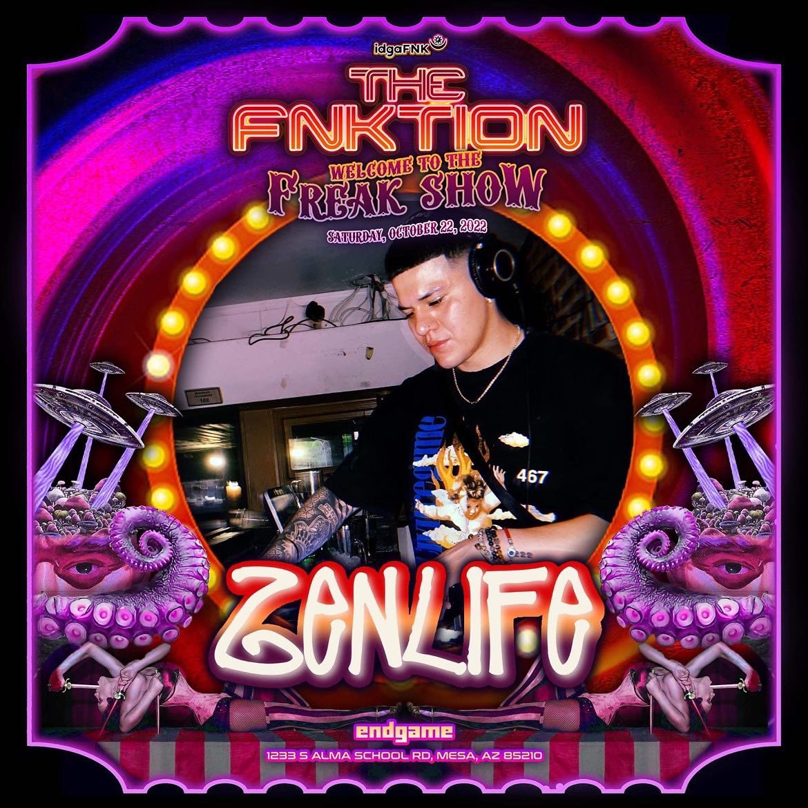 djzenlife's tweet photo. Throwing down at the @idgaFNK Freak Show on October 22nd☠️
Get your tickets now at the link in my bio and make sure u use promo code “ZENLIFE” to save some money💰
Let’s get freaky👻 https://t.co/JZgtGcv4GQ