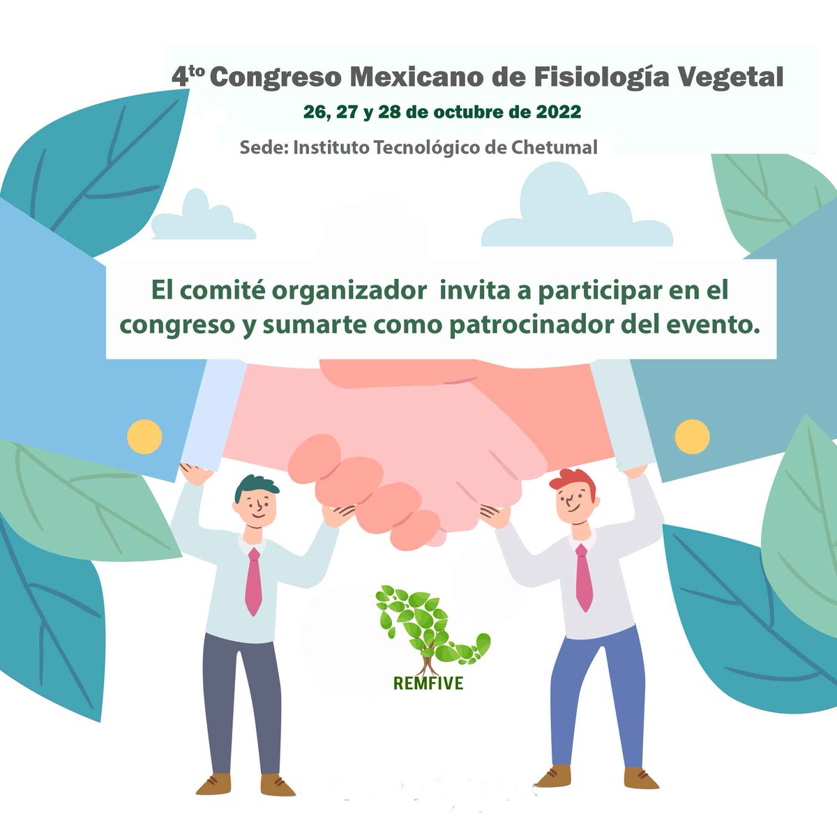 REMFIVEoficial's tweet photo. ¡Que no se te pase!
Sigue abierto el registro y la recepción de resúmenes. 
📌Cuarto Congreso Mexicano de Fisiología Vegetal. 
📅26, 27 y 28 de octubre de 2022.
congresoremfive2022@gmail.com
Registro al congreso:
https://t.co/mtJ8OOS1MN
#RedMexicanadeFisiologíaVegetal #REMFIVE https://t.co/8Fhh0h6ZKo