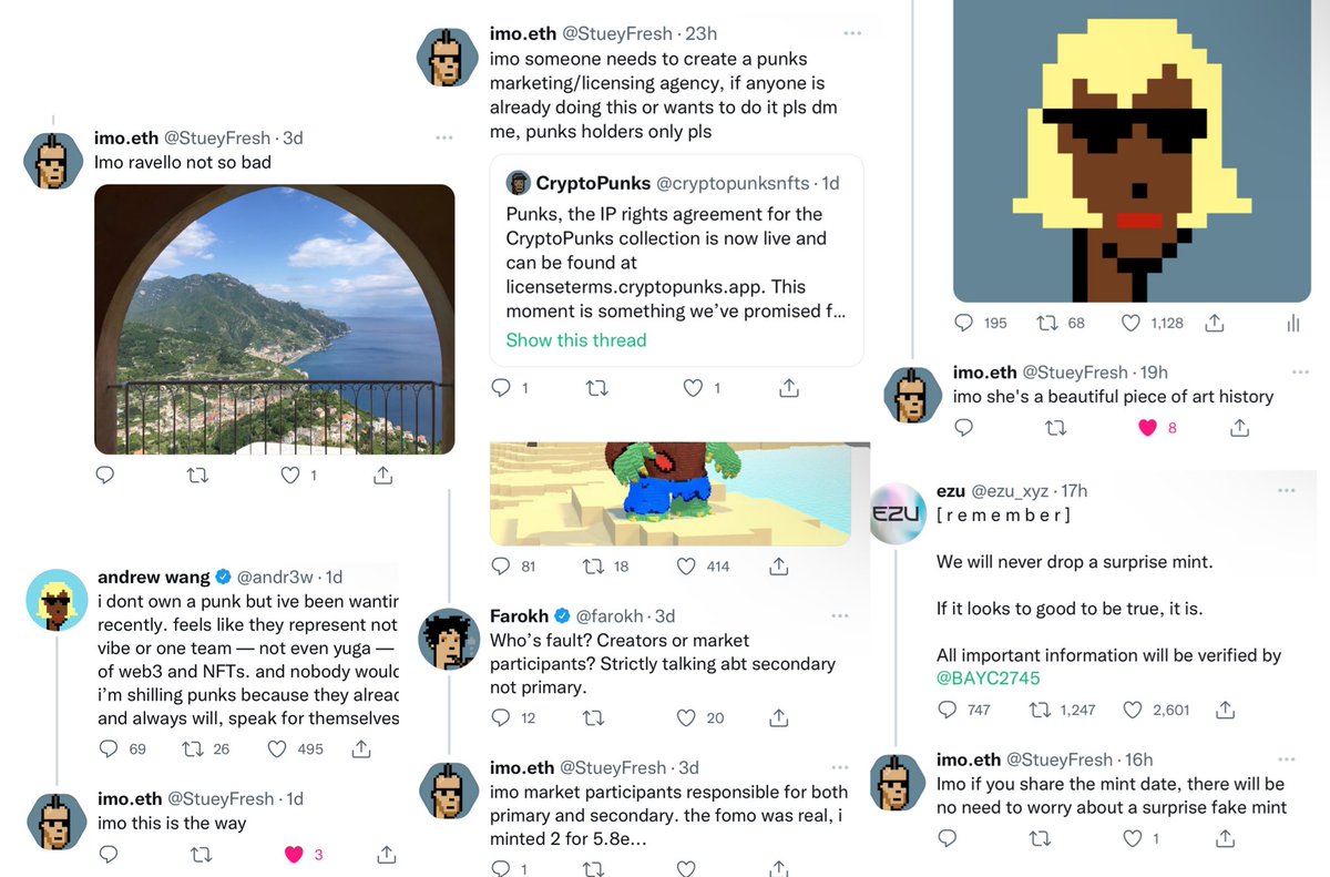 my new favorite person in web3 is the guy who bought imo.eth and now starts every tweet with imo