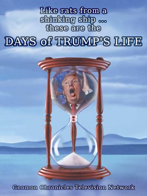 GnomonChronicl1's tweet image. Like rats from a sinking ship ... 
These are the Days of Trump's Life.
#TrumpRats