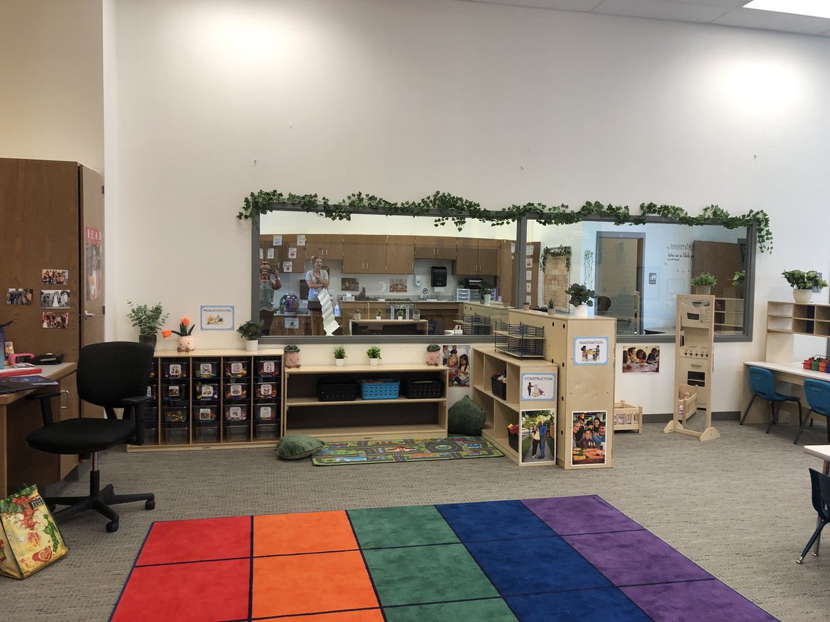 CLynnDonnelly's tweet photo. Loved seeing one of our 2 high school pre-k classrooms! Hearing the adoration and opportunities our pre-k students have warms my heart! @Ms_Carrano what a beautiful classroom you’ve created! https://t.co/fqXMKhd62g