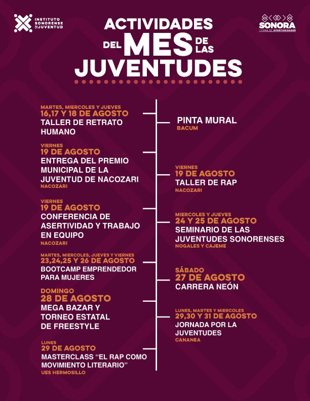 #Sonora La directora del <a href="/ISJuventud/">Instituto Sonorense de la Juventud</a> <a href="/RebecaVzlaA/">Rebeca Valenzuela</a> dijo que ya está listo el Premio Estatal de la Juventud 2022, ahora será en dos categorías de 12 a 19 años ( premio de 30 mil pesos ) y de 20 a 29 años ( de 50 mil pesos ). Órale jóvenes a participar , detalles aquí 👇