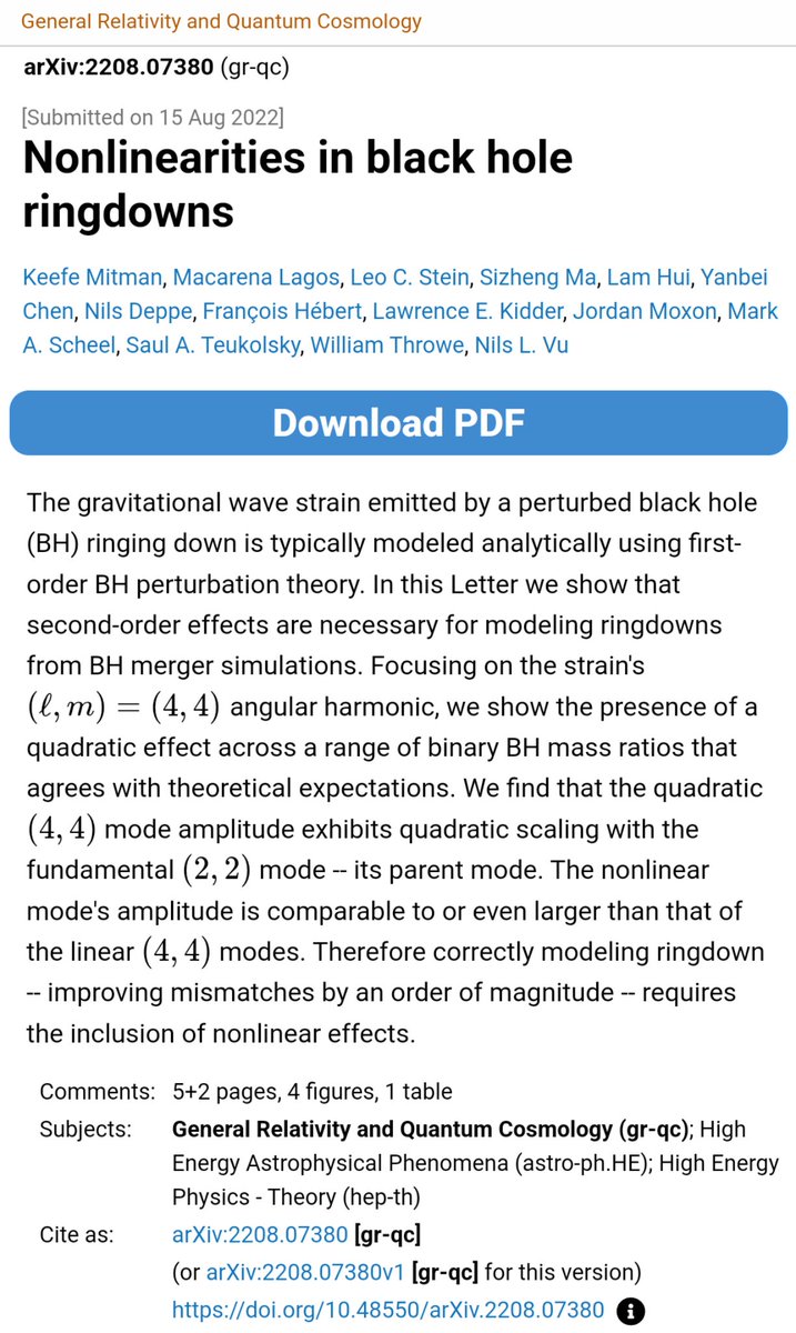 They are UP but I won't be able to do a tweet thread until late tonight or maybe tomorrow morning!
arxiv.org/abs/2208.07380
See also 2 more related papers on gr-qc by friends