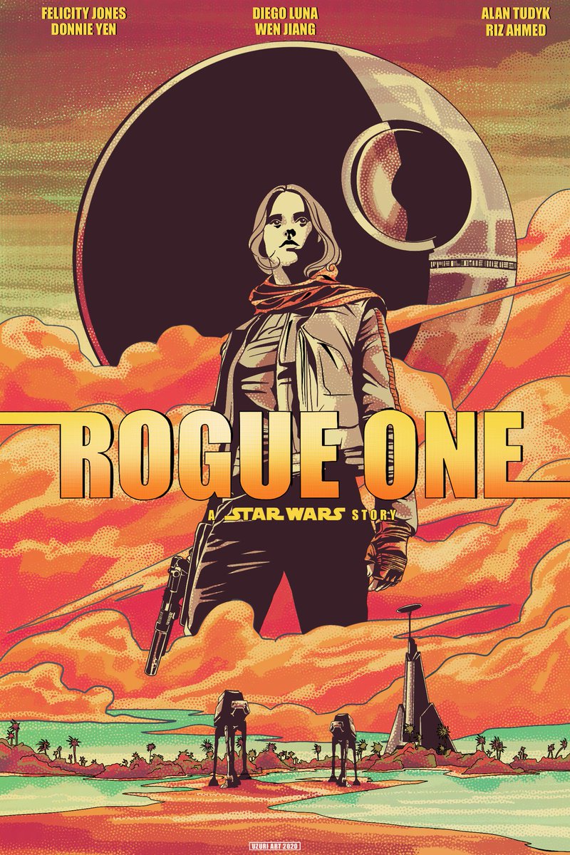 uzuriartonline's tweet photo. Rogue One is coming back to theaters, so I thought I’d revisit this poster I made a couple years ago.

#StarWars #digitalart #fanart https://t.co/DosasYxB7y