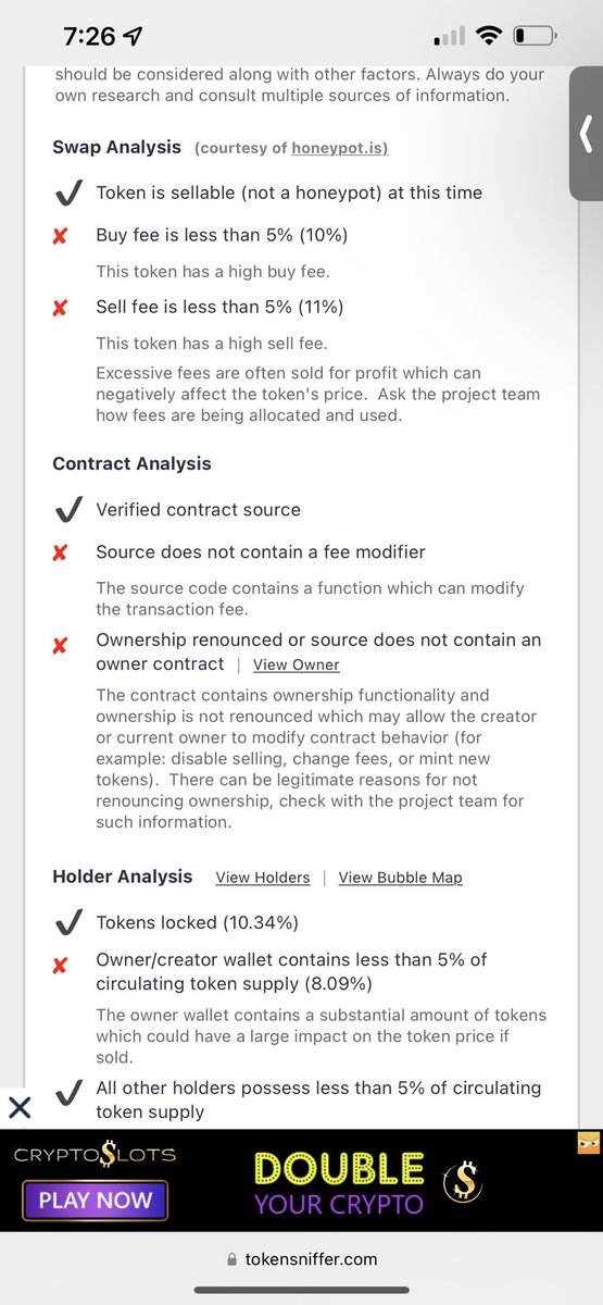 MadScientistBTC's tweet photo. Bitburn reflect results with a grade in RED of 45/100. 
Deployed wallet contains 8% of the total token supply. 
🚨🚨🚨🚨🚨🚨🚨🚨🚨🚨🚨🚨🚨

@realFUD @RoguePull https://t.co/Nzvd0imPHG