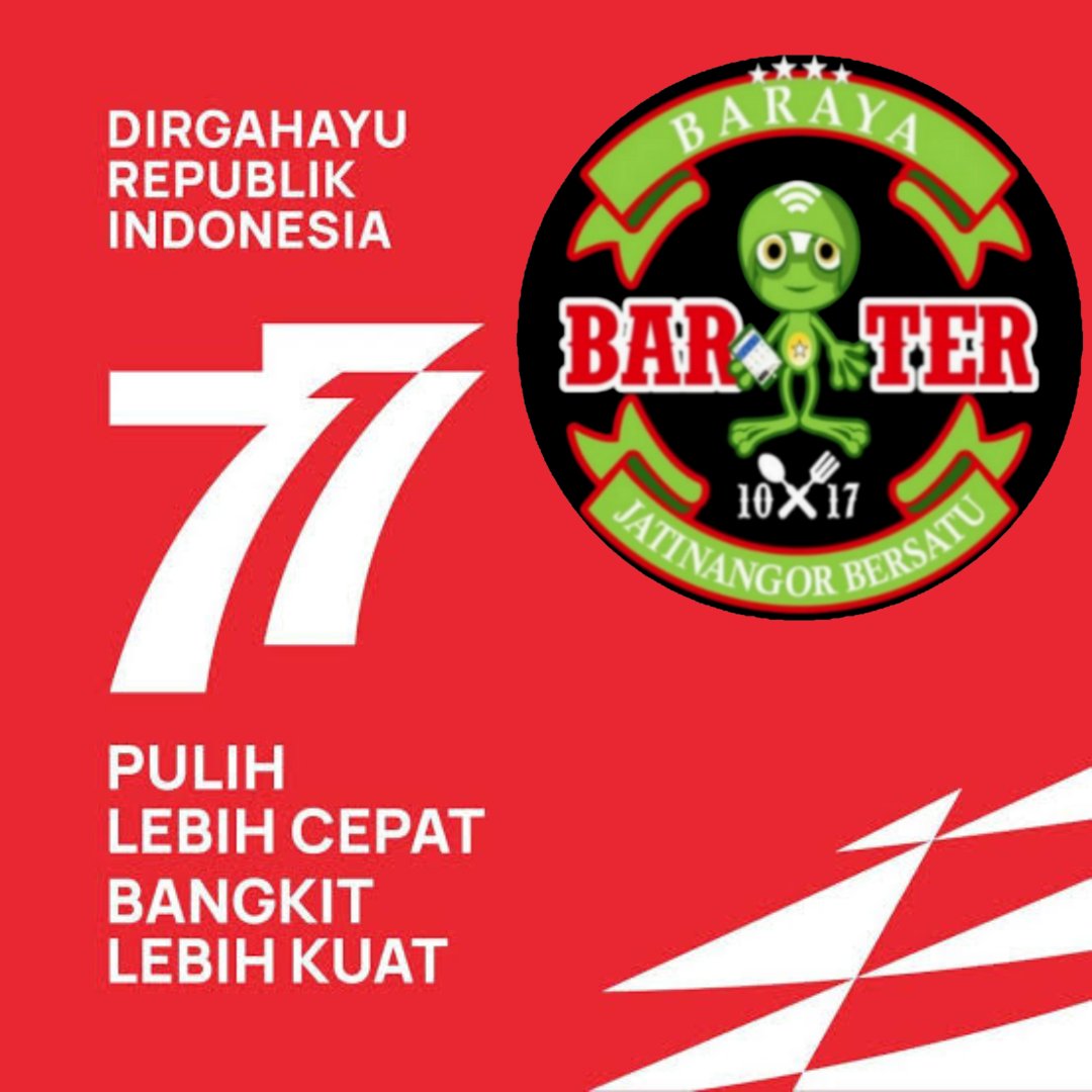 OfficialBarter's tweet photo. DIRGAHAYU REPUBLIK INDONESIA KE 77
🇮🇩🇮🇩🇮🇩🇮🇩🇮🇩 https://t.co/Kr97bY4zkR