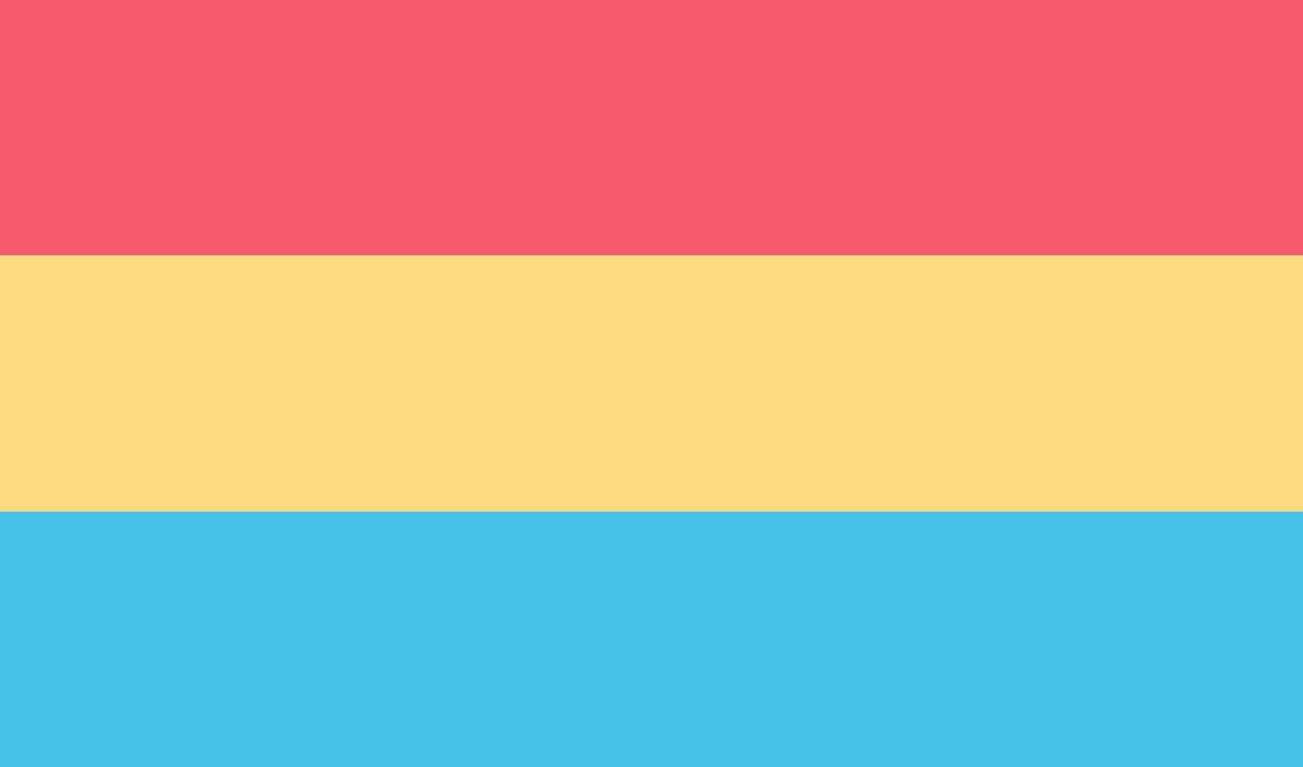 Colourpicked's tweet photo. Pansexual flag with Chopin Jr. from Rhythmstar, requested by @/tae-hong on tumblr https://t.co/tb5mw77v4r