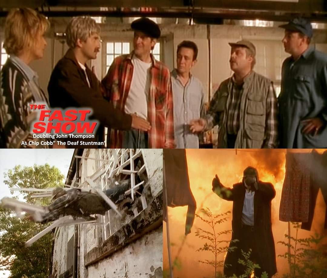 Fond memories from working on “The Fast Show” all the way back in 1997.

🎬 Stunt Doubling John Thompson as “The Deaf Stuntman”
How time flies!!
