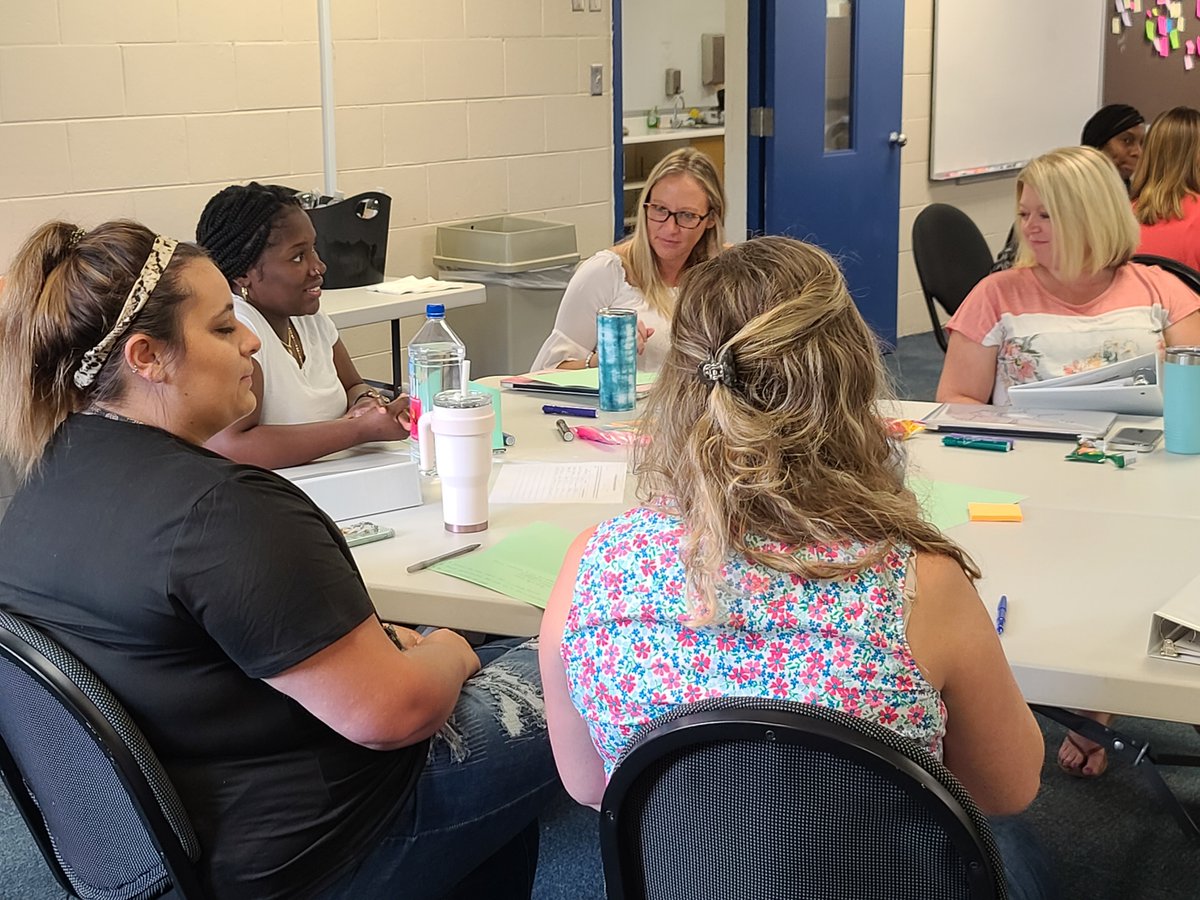 HCSInduction's tweet photo. @hpetersonSEL and @drkimrichardson facilitate the last Introduction to Teacher Leadership session for @HamptonCSchools It's the final day of summer PD! #TLHCS #weareHCS https://t.co/H2T167T5tU