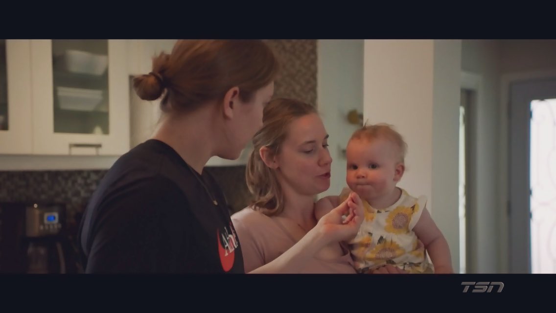 TSNHockey's tweet photo. At this time last year, Brianne Jenner was eagerly anticipating two events - the #WomensWorlds and the birth of her first child.

A closer look at her ultimate support system during a year she won #WomensWorlds &amp; Olympic gold and watched her family grow: https://t.co/vcF4gRTkdu https://t.co/qVXtHprDLr