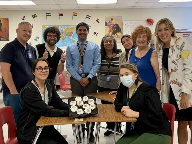 profeaceroh's tweet photo. Finished up Day 2 celebrating Ms. Ceccato’s birthday with the @MacArthurCards LOTE team ❤️ ¡Feliz cumpleaños! 🧁 🎉 🎈 #macarthurhs #Cardinals #myirvingisd #thepowerofus #macarthurtexas #macarthurhigh #lote #team https://t.co/w5HTU4aYpD