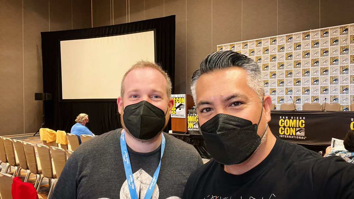 AaronNabus's tweet photo. Seems like yesterday when I interviewed #DavidPepose @Peposed on the #HallHshow @hallhdotcom at #SDCC #ComicCon 2017 when his comic book, #SpencerAndLocke @SpencerAndLocke first came out.
Now he’s doing big things at Marvel. So glad I saw you at #SDCC2022 #ComicCon2022! https://t.co/hWcvTPuN0W