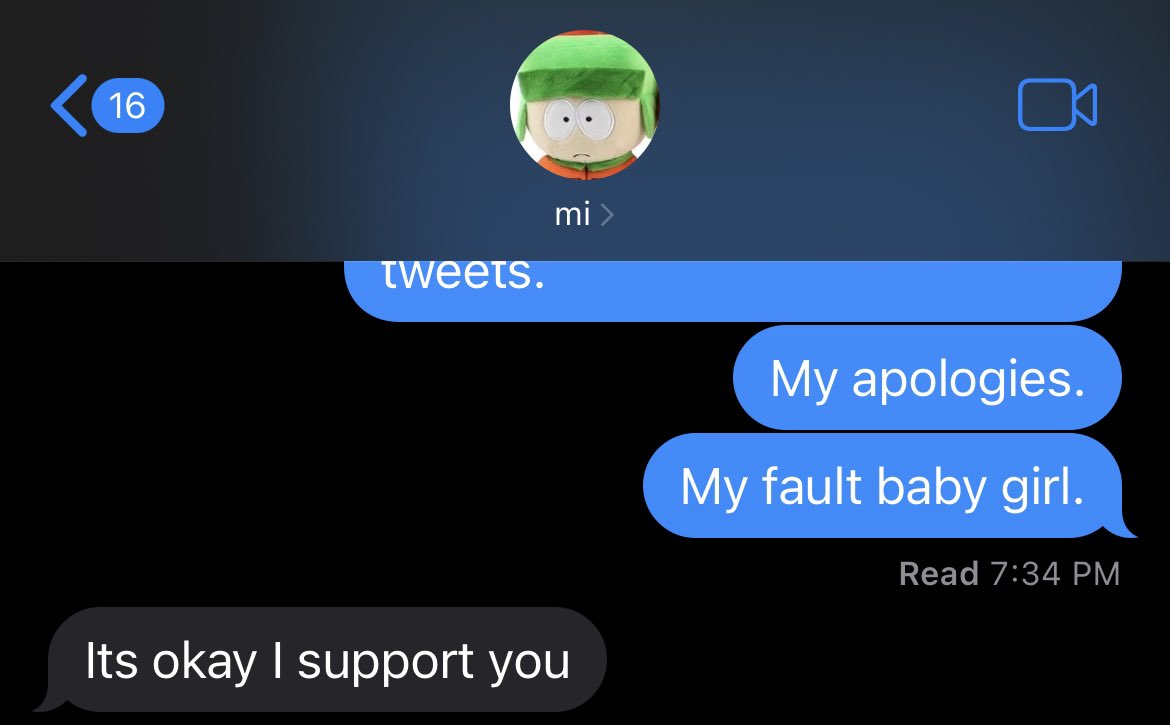 ALEXISLOONA's tweet photo. it’s the kyle south park pfp for me 🤍 https://t.co/YfAvp9sBzj
