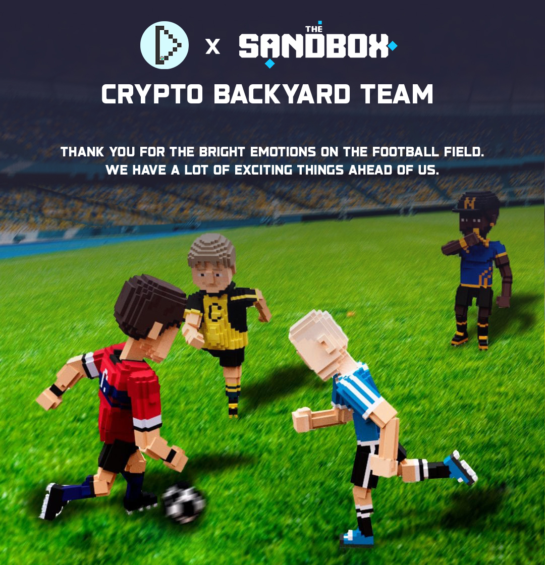 The First Alpha football tournament is over, thank you for participating. The tournament was very exciting, the battle went on in seconds.
Join our community on Discord to be the first to know about all the news: discord.gg/kc6rr5Tvrk
<a href="/sandstormmeetup/">Sandstorm</a> <a href="/TheSandboxGame/">The Sandbox</a> <a href="/KamiSawZe/">Alex Florez 🔮 making magic</a>