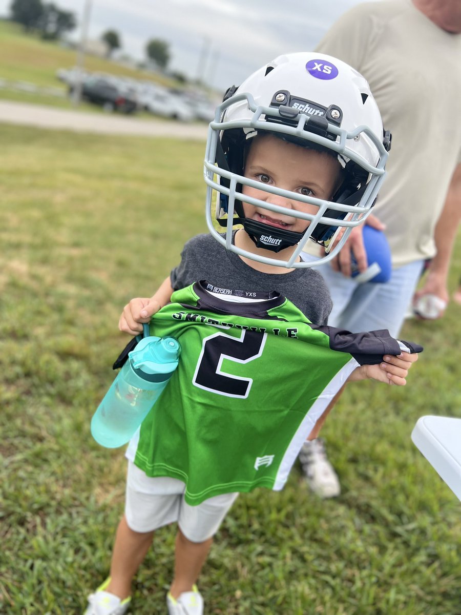 AmandaMSchaffer's tweet photo. Today was equipment day, & jersey hand out. You donβt get to request numbers itβs pretty much you get what you get. But Otis was with us because look what number he got!! To say he was excited is an understatement. He canβt wait to wear this number and play for Otis.βπ»#LLOtisjr https://t.co/GJo3dDIHeo