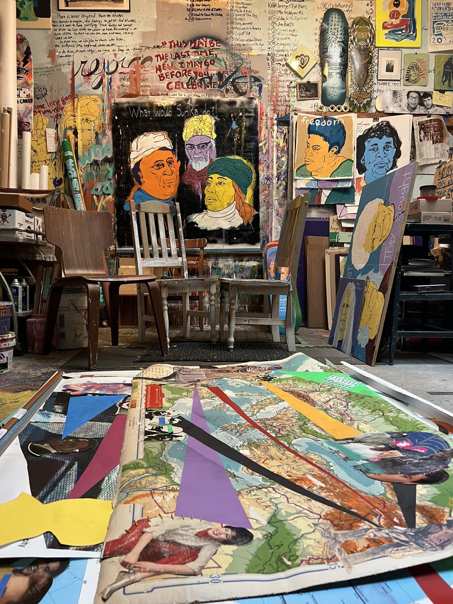 HodgeKerr working! We plan to bring this show to several cities so stay tuned!! 2023!   #roberthodge #timkerr #austin #houston #art #texasartist #streetart #mixedmeadiaart #hodgekerr #fineart #thebigboys #skate #surf #surfside