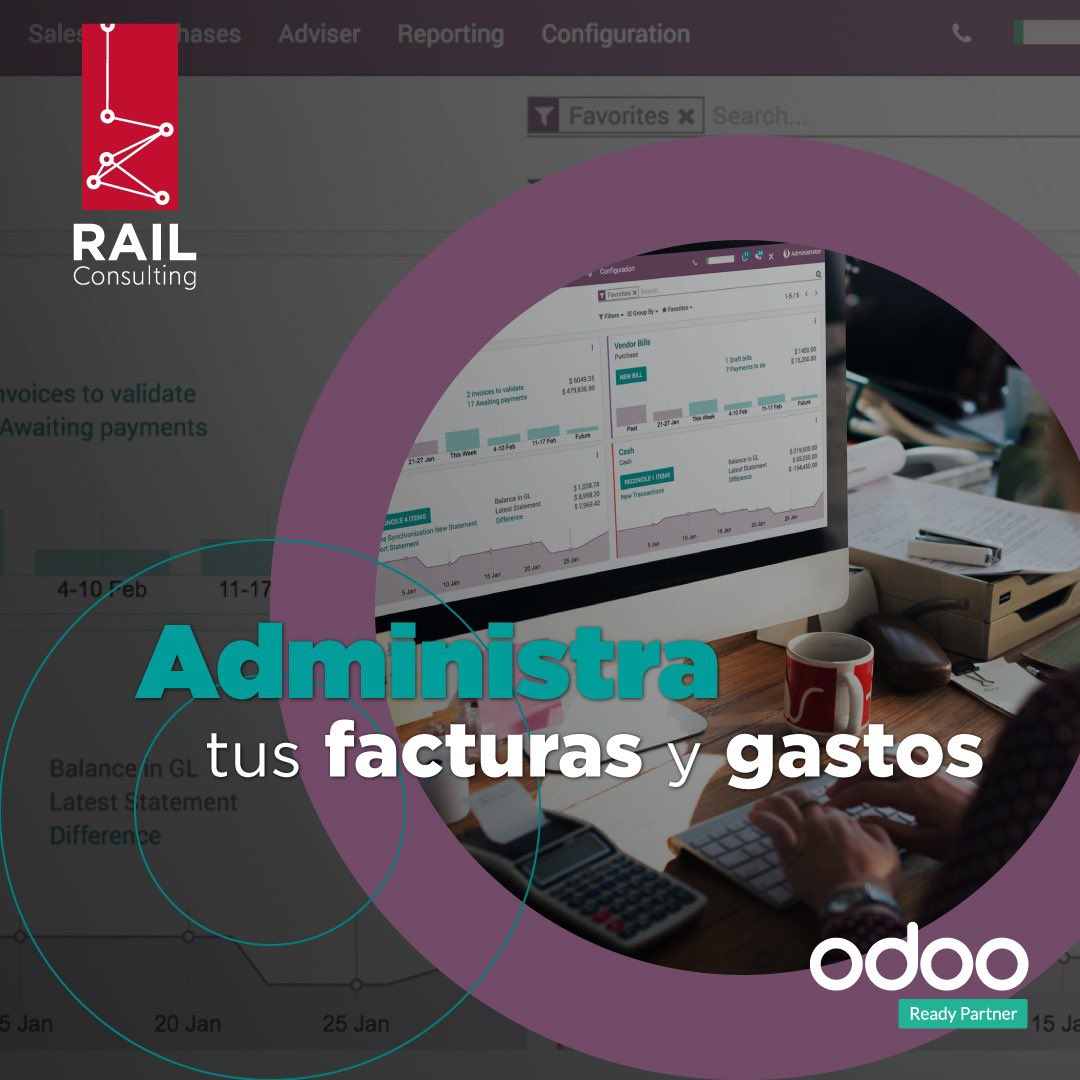 RailConsulting's tweet photo. Con @Odoo controla las facturas de los proveedores y crea una clara previsión de las futuras facturas a pagar.
Encarrilemos juntos el éxito de tu negocio
👉🏼https://t.co/qTpSVA9Qkz
#RailConsulting #OdooPartner #OdooReadyPartner #Contabilidad #Facturas #Gastos https://t.co/hOb49qqkOo