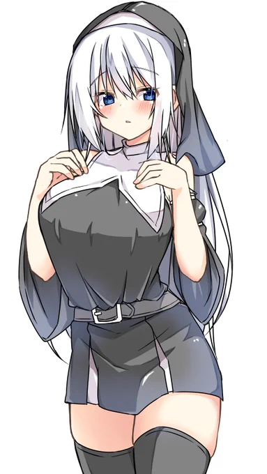 白髪シスター 