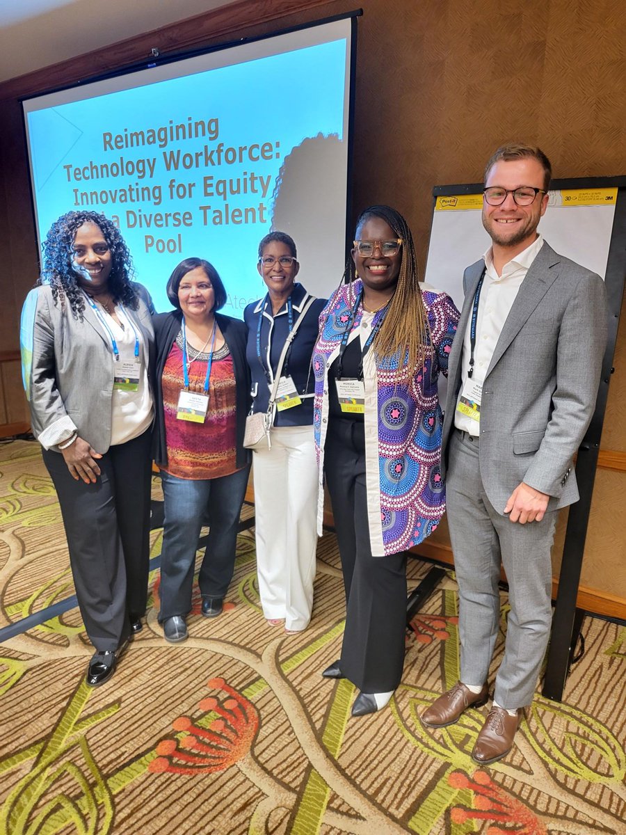 gverma116's tweet photo. Great conversations with fabulous panel members Sheila Jordan Monica DaCosta, and moderator Alesia Cain #APTATECH22 about various topics including getting youth excited about transit #careers, integrating cutting edge technologies for #trainingindustry https://t.co/GAehDv0HpG