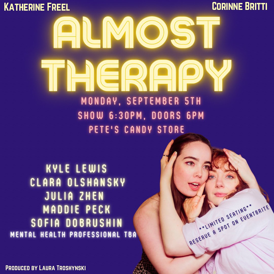 💜SHOW ANNOUNCEMENT: 9/5 show @petescandystore feat. @KeepItFiveStar @stillmad_ @pinkertdinkert @ClaraOlshansky & @ Sofía Dobrushin! Get tix in bio 💜 hosted by @CorinneBritti & @KatherineFreel